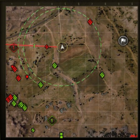 Лазерный прицел на мини-карте №2 для WoT 0.8.3