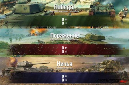 Финальная статистика после боя для World of Tanks 0.8.4