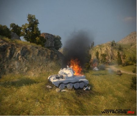 Белые трупы танков для WoT 0.8.6