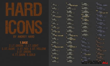 Иконки танков(HARDicons) для WoT 0.8.7