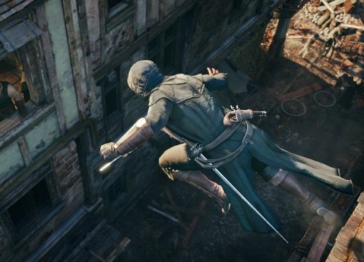 Гифка дня: отрицание гравитации в Assassinʼs Creed Unity