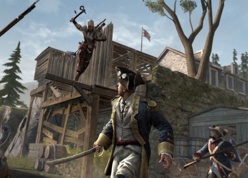 Гифка дня: немного помощи не помешает в Assassinʼs Creed III