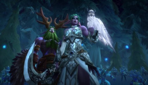 У ночных эльфов в World of Warcraft есть черная прическа. Но почему-то только у охотников на демонов