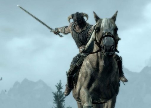 Гифка дня: лошадь, мечтающая о полетах, в The Elder Scrolls V: Skyrim