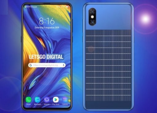 Xiaomi запатентовала смартфон с солнечной батареей, без рамок и с подэкранной фронтальной камерой