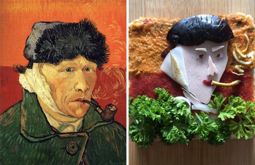 Галерея: 15 известных картин, которые воссоздали на бутербродах