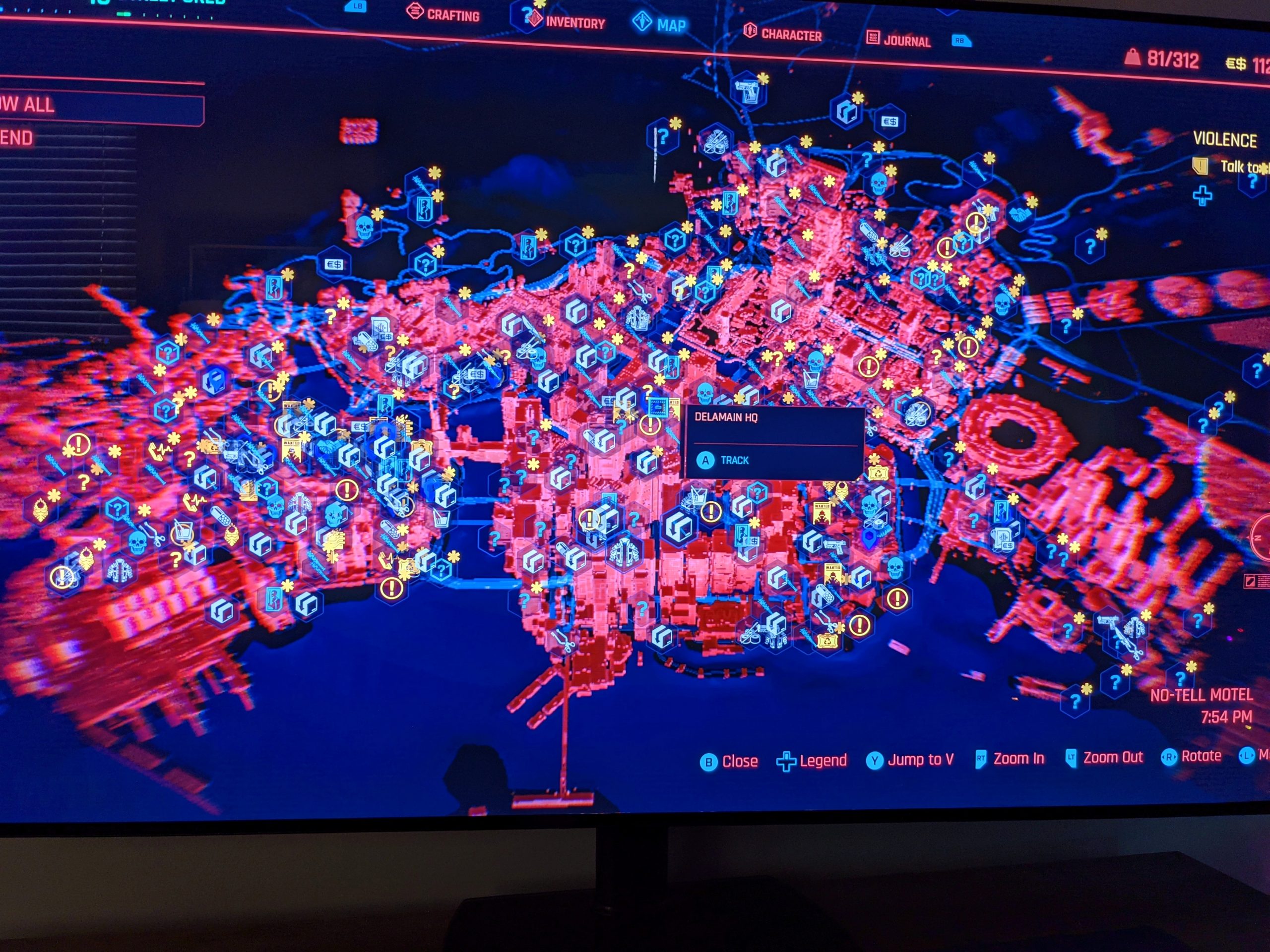 Утекала карта Найт-Сити из Cyberpunk 2077