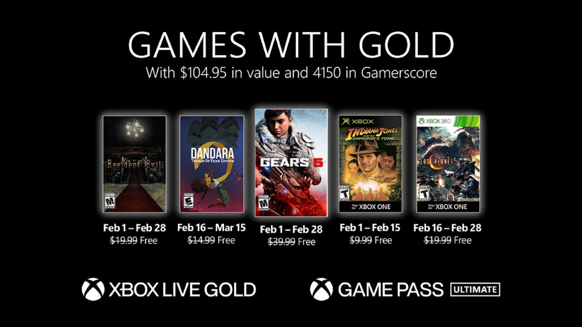 Объявлены бесплатные игры для подписчиков Xbox Live Gold на февраль