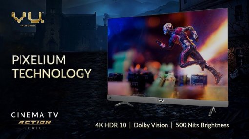 Vu Technologies представила 4К-телевизоры Cinema TV Action с динамиками 100 Вт